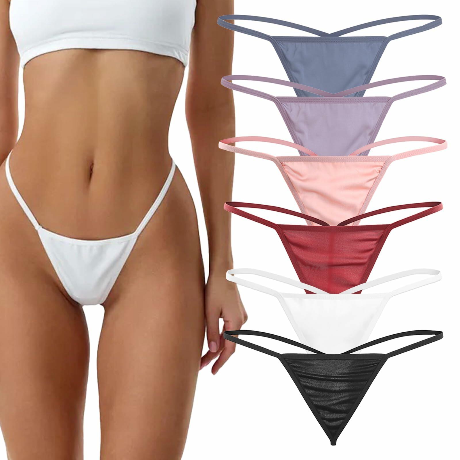 Lanuitjoy G-string Thongs Women No Show Panties Size Womens