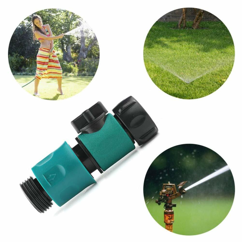 Garden Hose Fitting Quick Connectors 3/4" Thread Male Female Kit with Shut Off