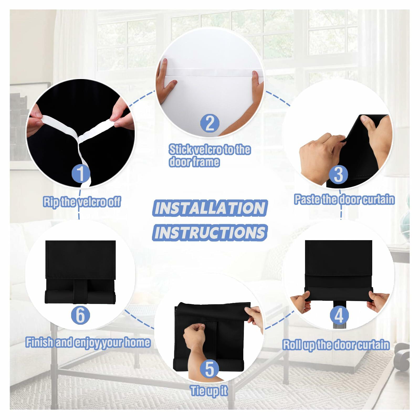 Mecodeco Classroom Door Curtain Mocha 12W x 30L 1 Panel Light Control Privacy