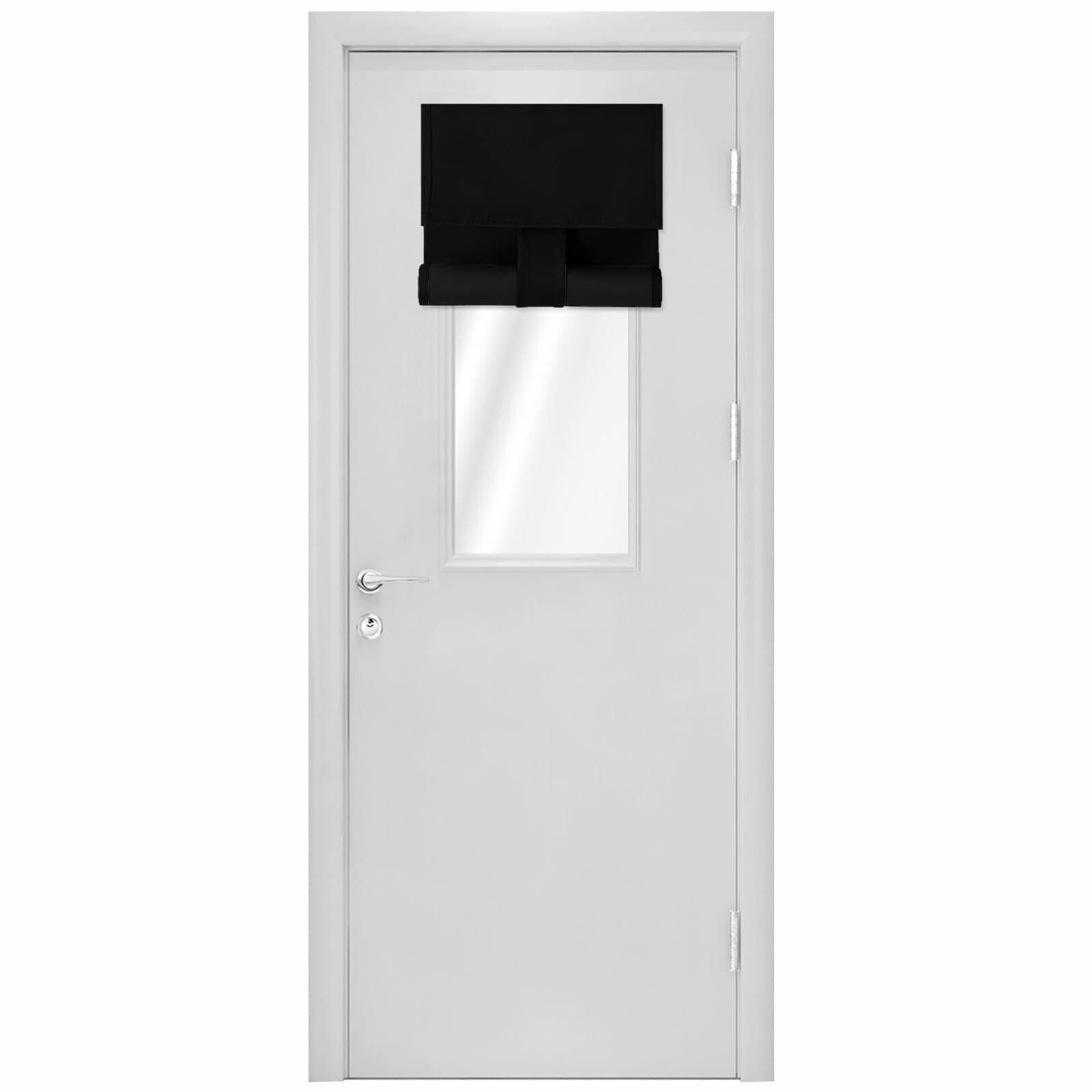 Mecodeco Classroom Door Curtain Mocha 12W x 30L 1 Panel Light Control Privacy