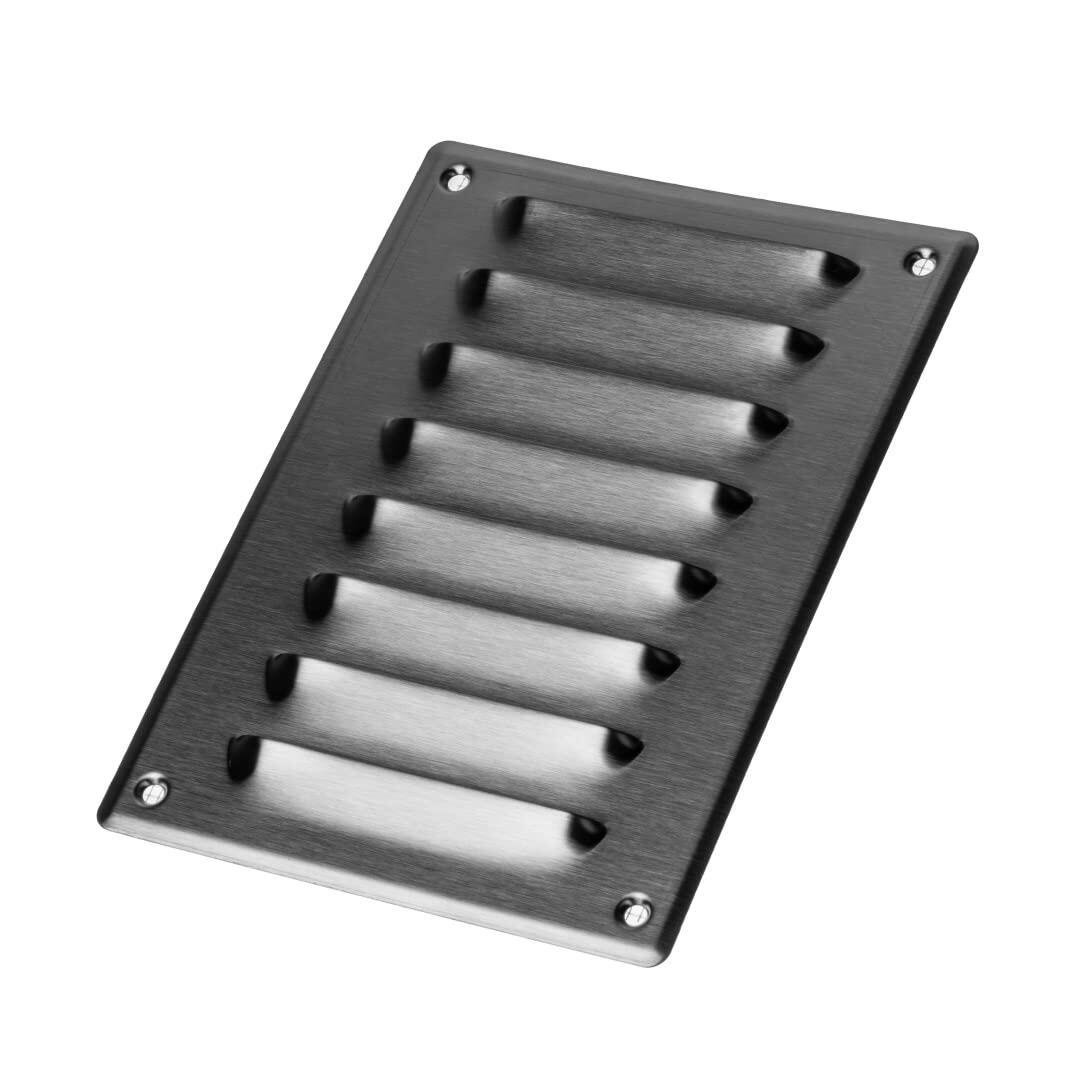 EUROPLAST Stainless Steel 4x6 Duct Vent Cover with Screen Mesh Metal