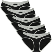 INNERSY Women's Maternity Underwear Cotton Soft Breathable 5 Pack Black Size S