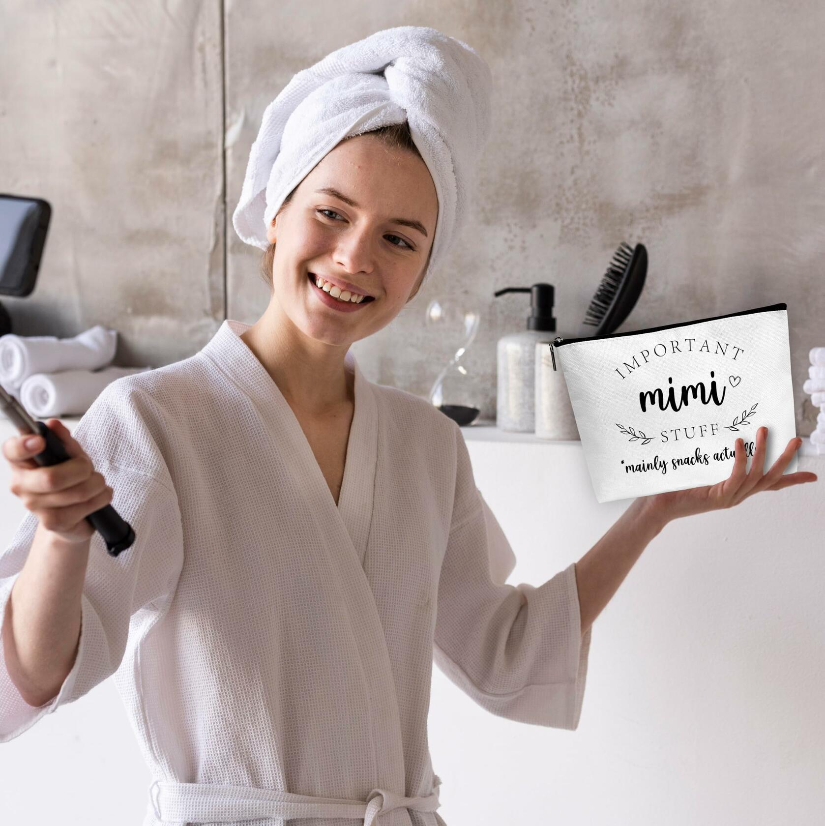 Gifts for Mimi Makeup Cosmetic Bag for Women Best Mimi Ever Grandma Gift C07