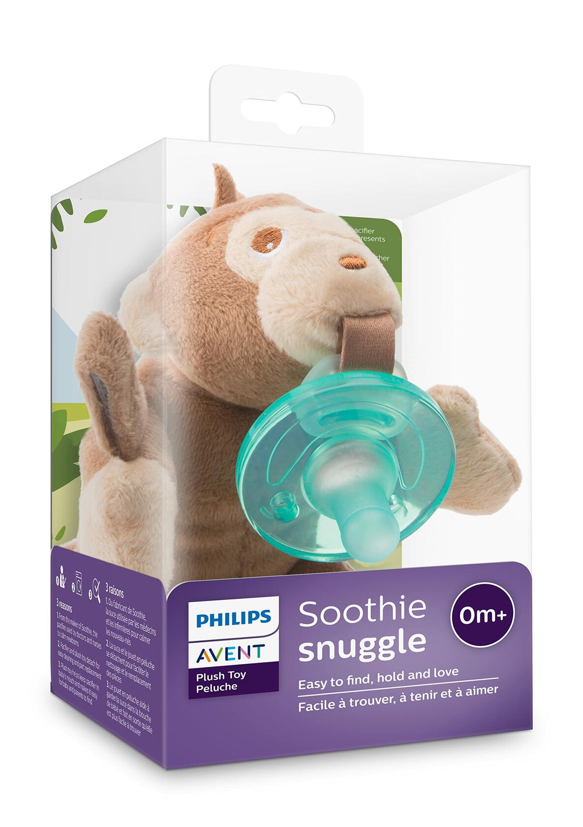 Philips AVENT Soothie Snuggle Pacifier Holder Detachable 0m+ Monkey SCF347/02