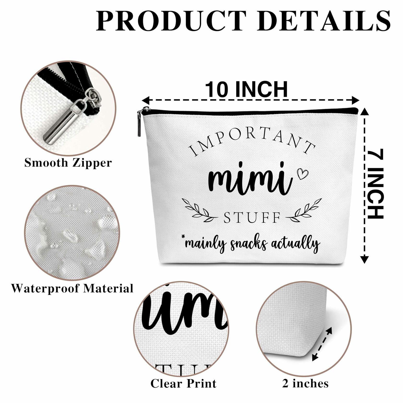 Gifts for Mimi Makeup Cosmetic Bag for Women Best Mimi Ever Grandma Gift C07