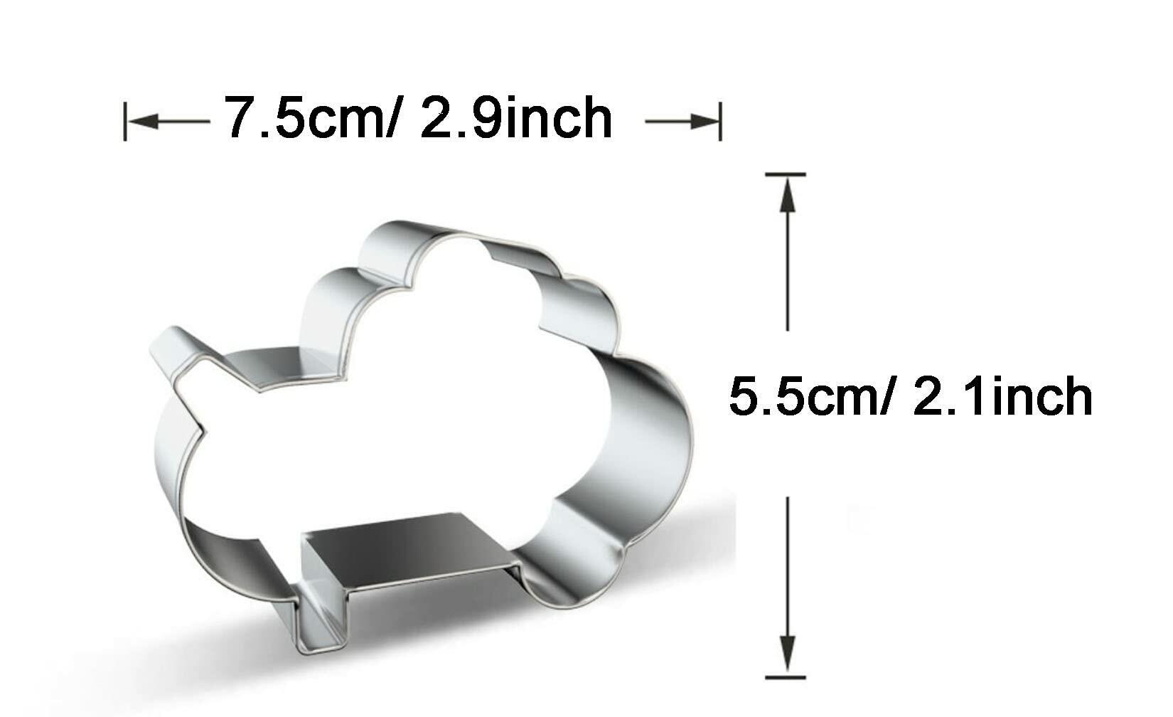 WJSYSHOP Air Compressor Shape Cookie Cutter Stainless Steel Silver
