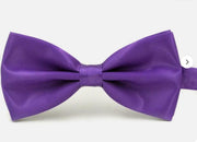 PPhtony 2pcs Satin Pre-Tied Bow Ties Adjustable Formal Tuxedo Purple