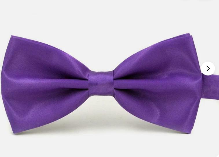 PPhtony 2pcs Satin Pre-Tied Bow Ties Adjustable Formal Tuxedo Purple