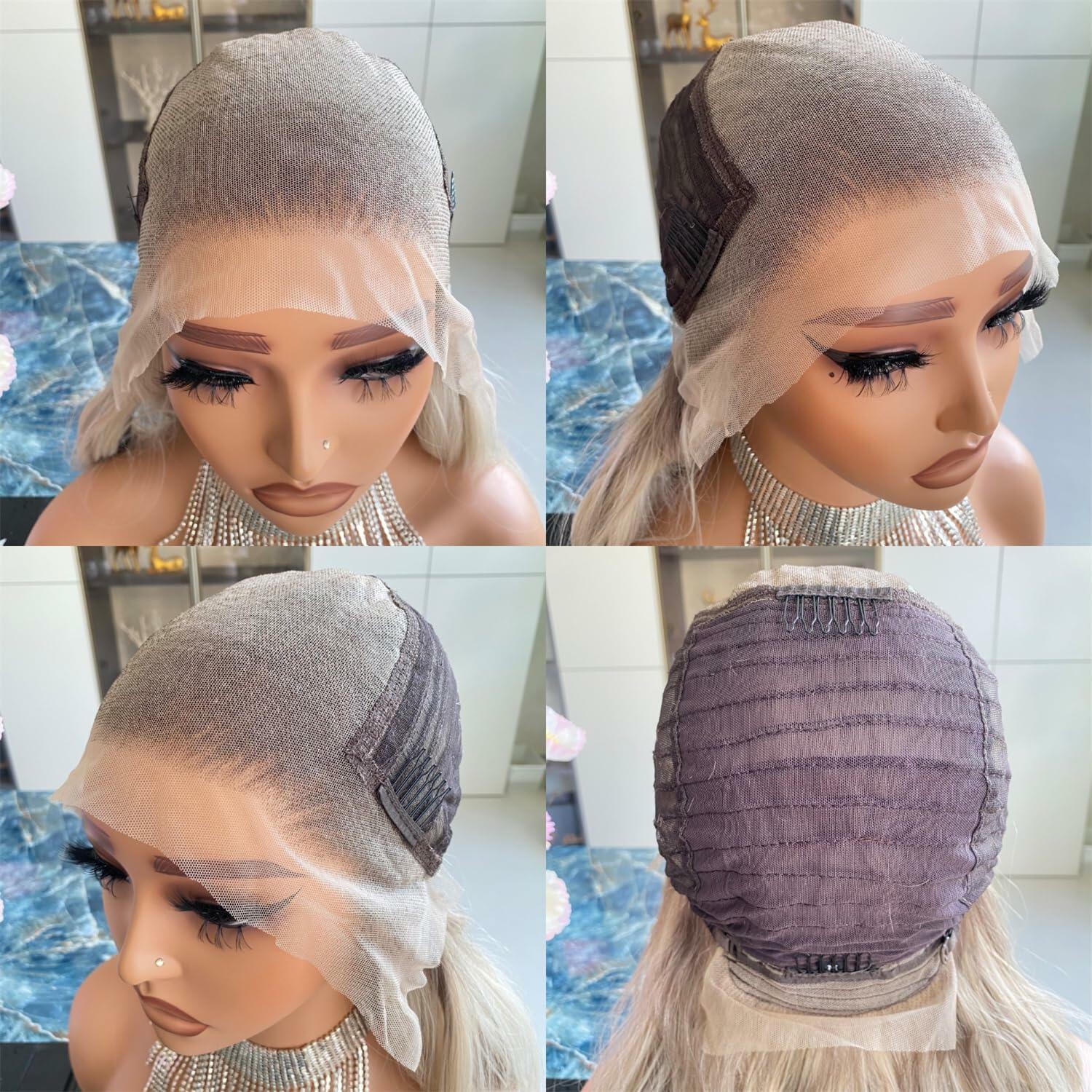 Carkira Ash Platinum Blonde 13x6 Lace Front Wig Loose Wave 20in