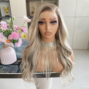 Carkira Ash Platinum Blonde 13x6 Lace Front Wig Loose Wave 20in