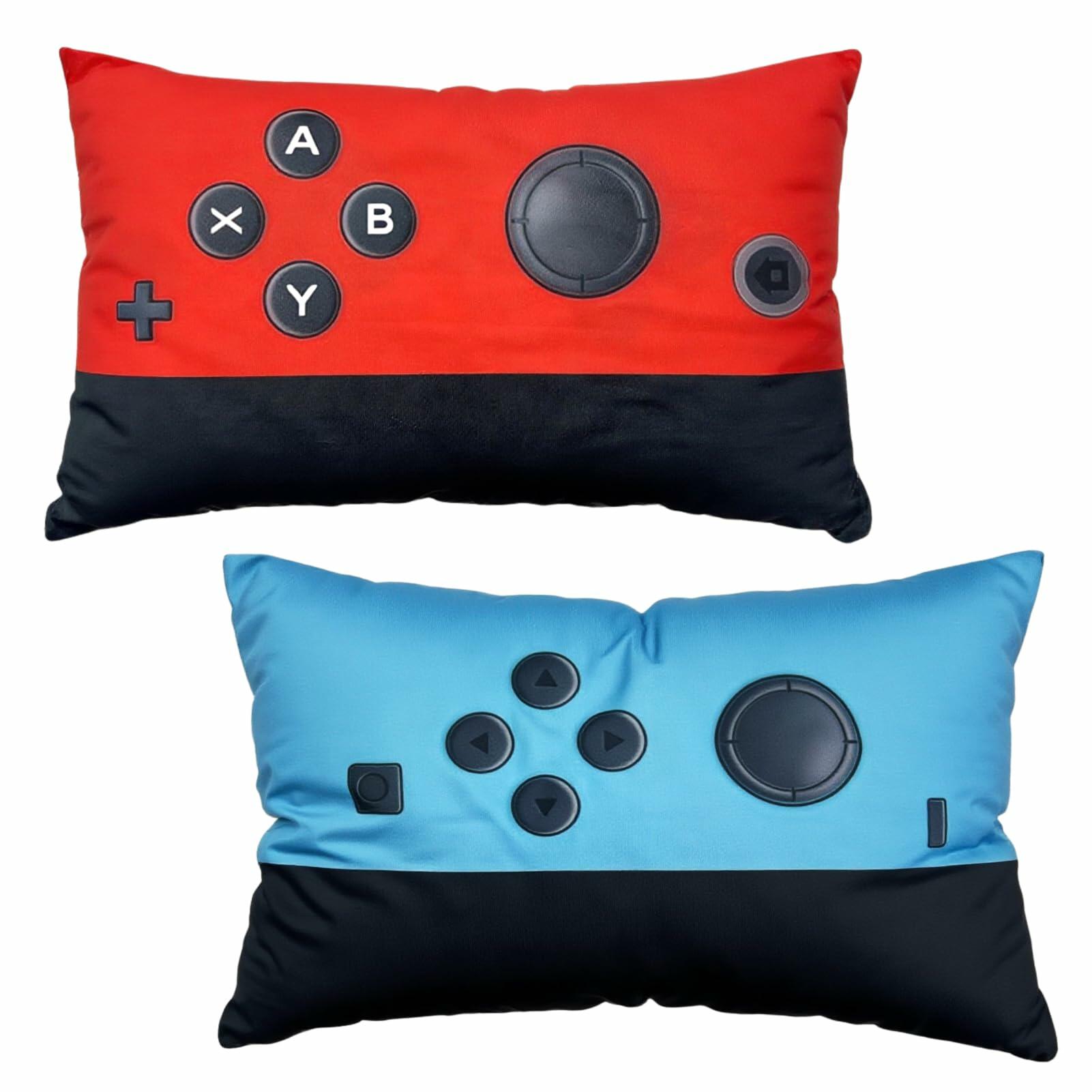 2pcs Game Pillow Covers Plush Lumbar Cushion Case 12x20 No Insert