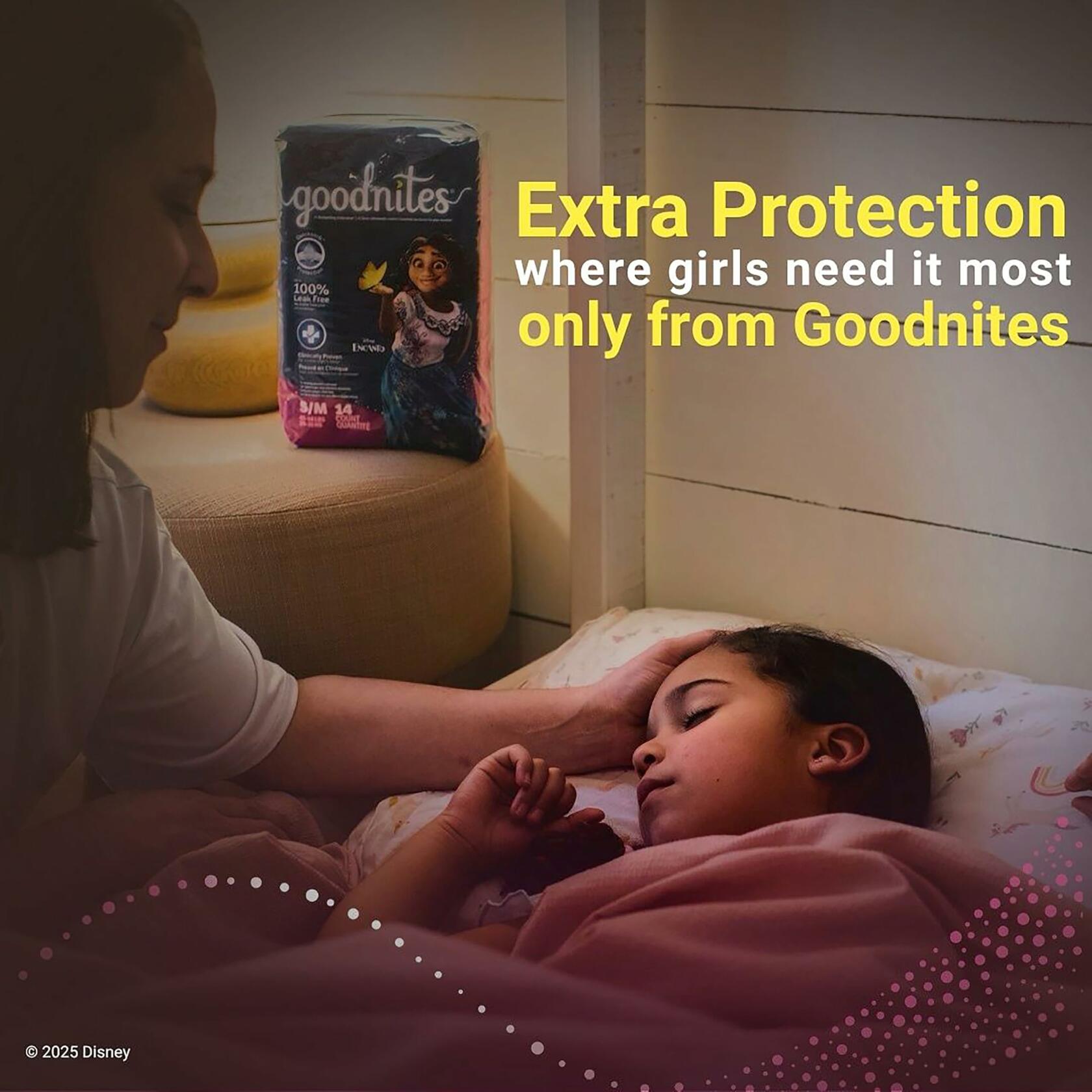 Goodnites Girls Nighttime Underwear XL 95-120 lbs 28 Ct Bedwetting