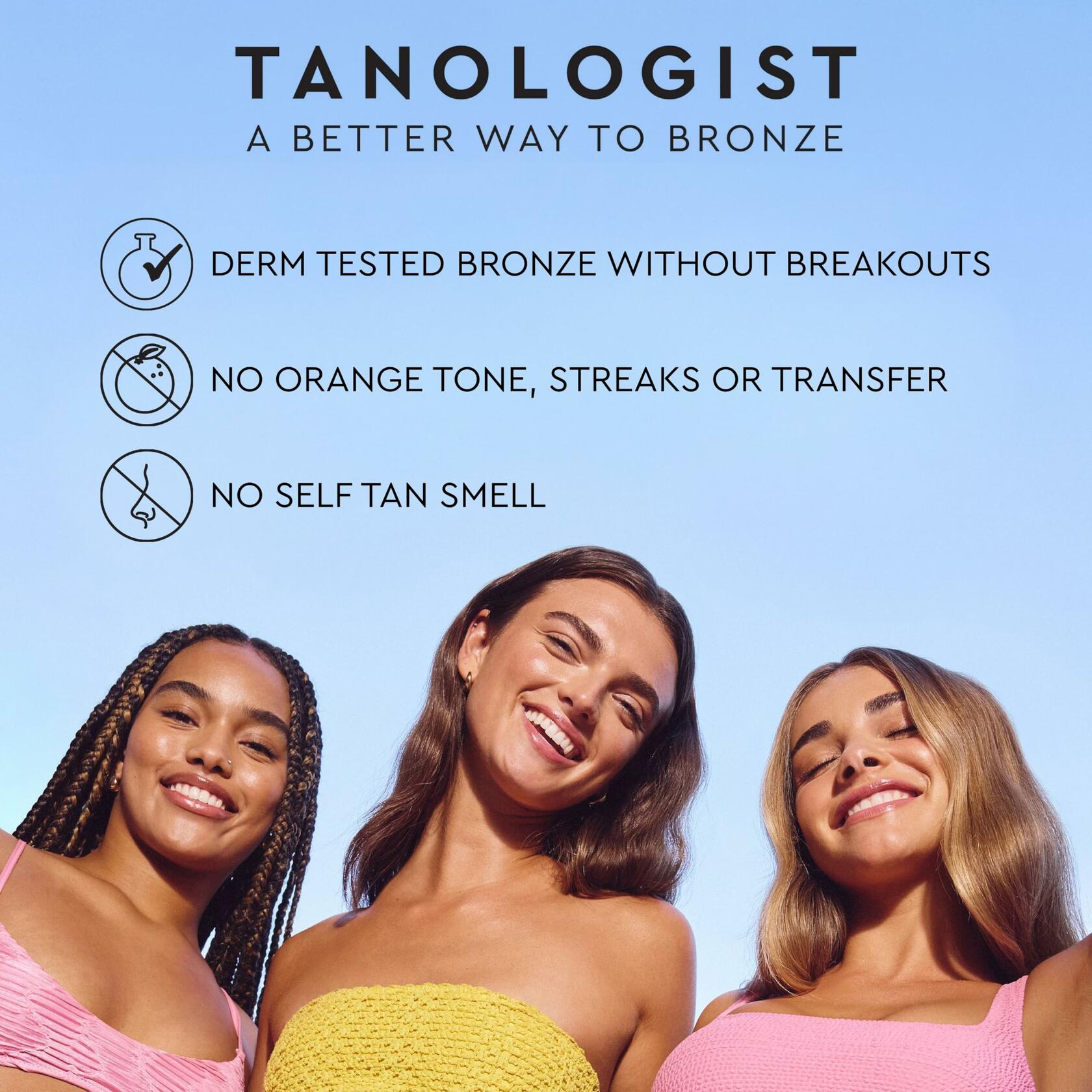Tanologist Self Tan Drops Medium Bronzing Serum Face Body 1.01oz