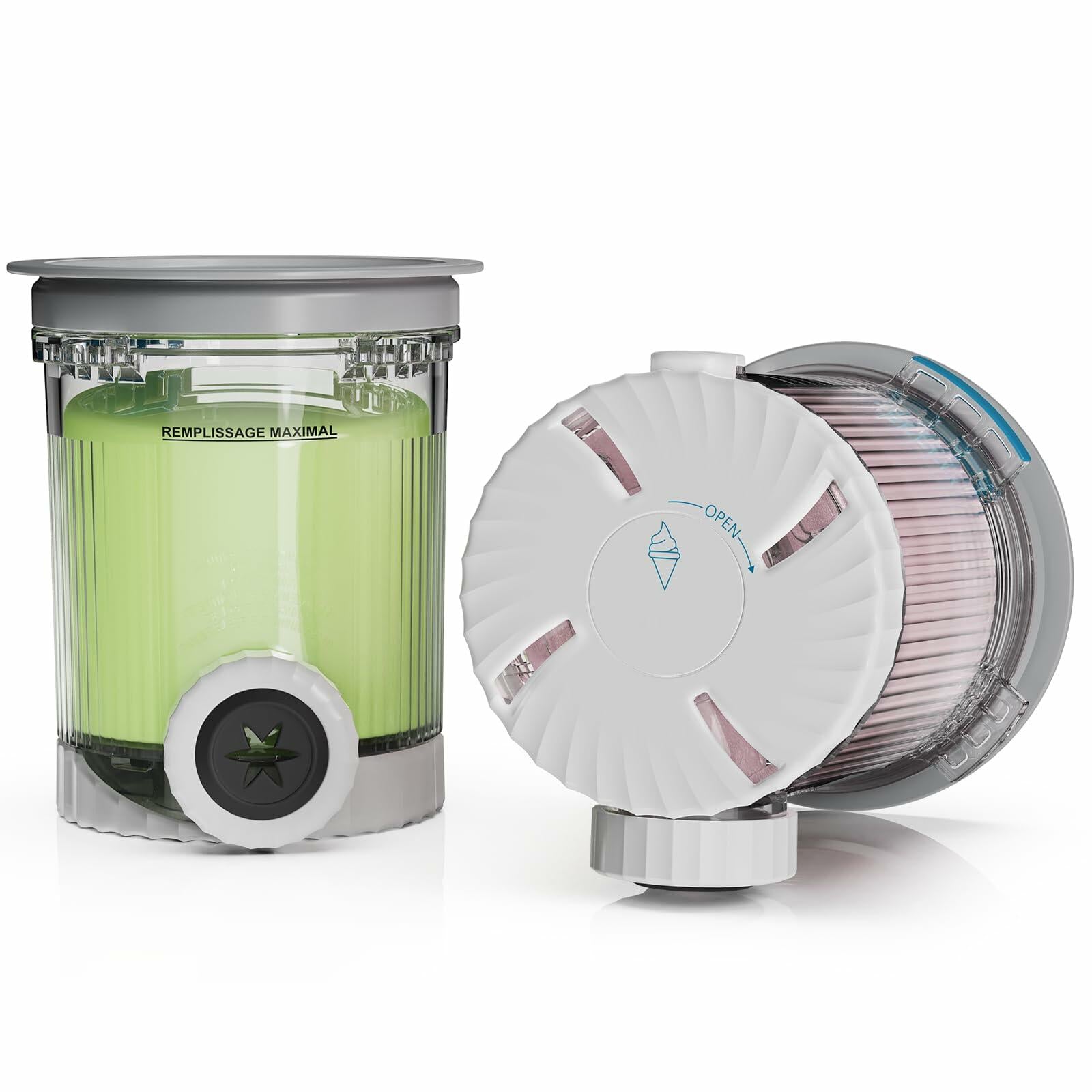 GotSpace 2 Pack 16oz Pint Cups Lids for Ninja Creami NC700 NC701