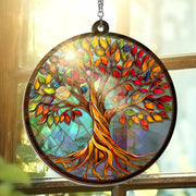 AVERXO Tree of Life Viking Suncatcher Window Hanging Decor 6in Open Box