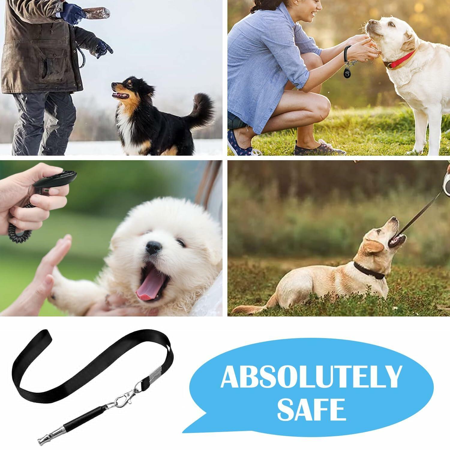Sbomiaort Dog Training Set Whistle Clicker w/Lanyard Puppy Training