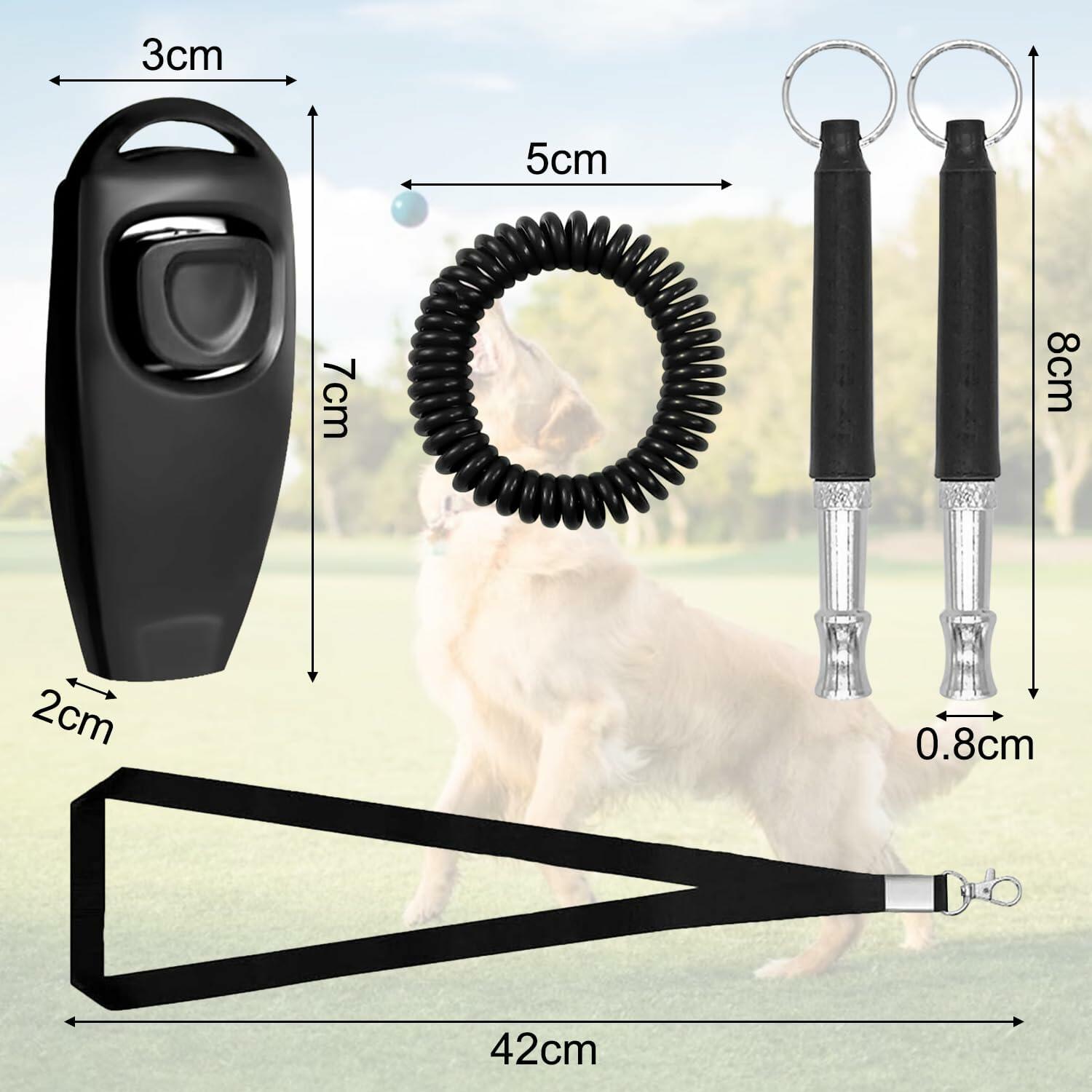 Sbomiaort Dog Training Set Whistle Clicker w/Lanyard Puppy Training