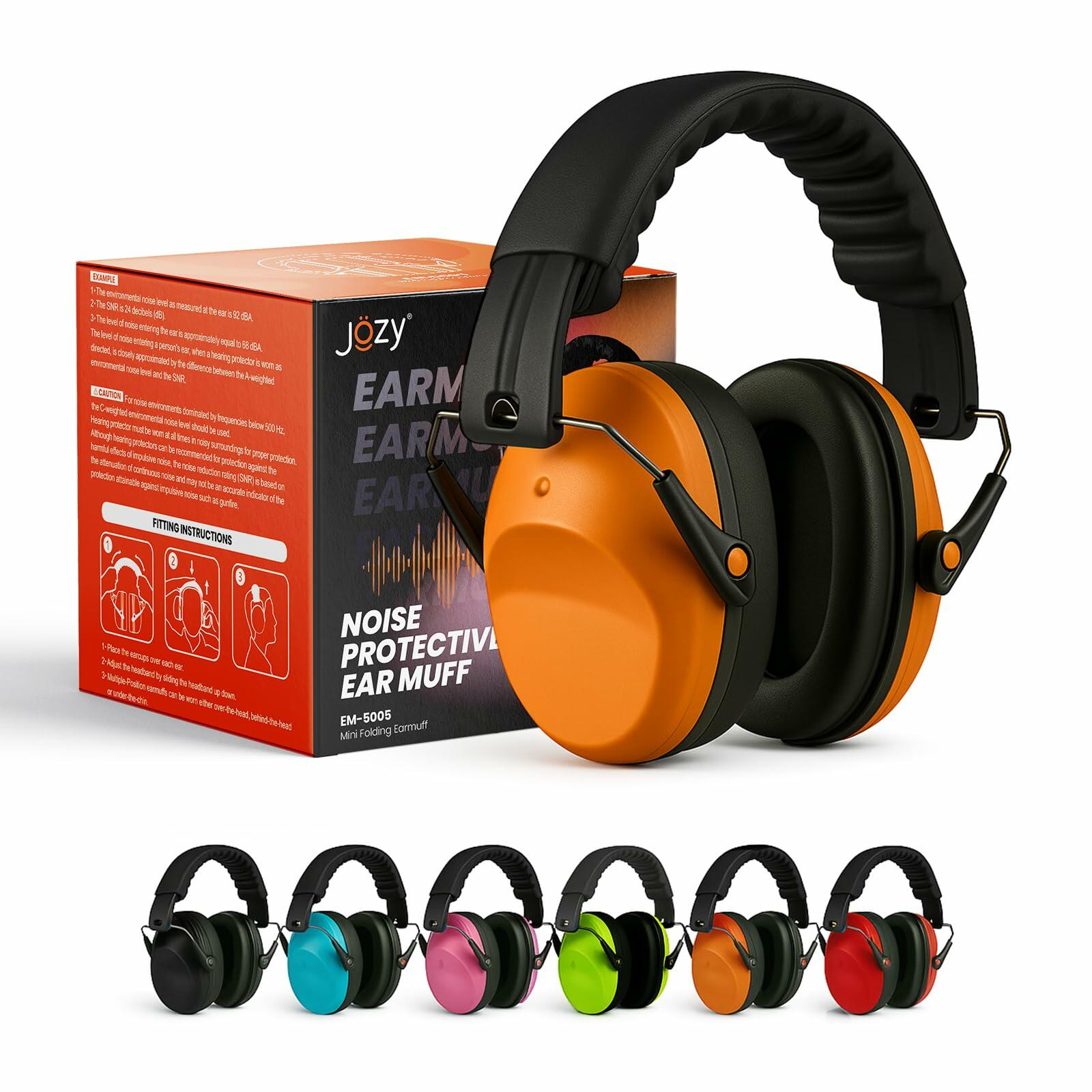 Jozy Noise Canceling Headphones for Kids SNR 26dB Ear Protection Orange