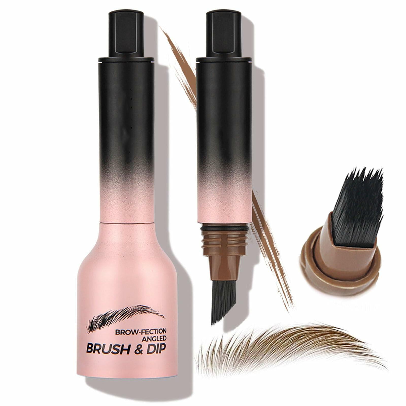 Brow Fection Angled Brow Brush & Dip Liquid Eyebrow Pencil Waterproof Taupe