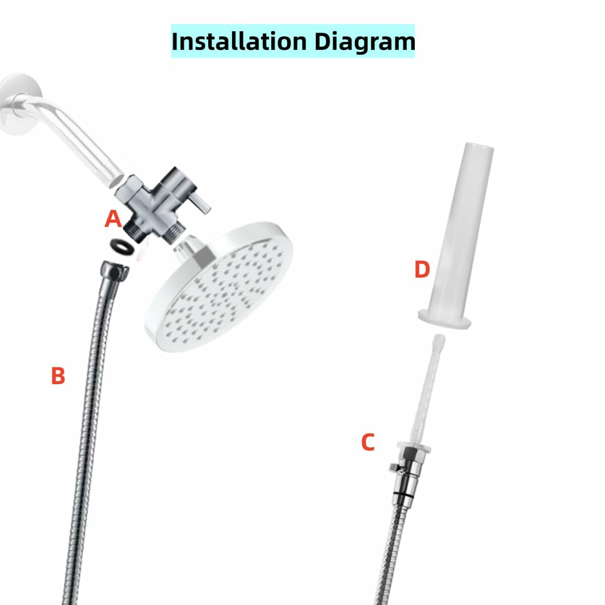 Shower Enema Kit Vaginal Anal Cleaning System 6 Nozzles Metal Hose