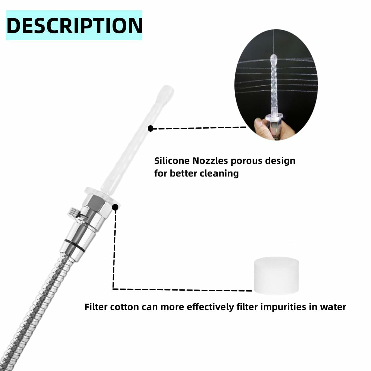Shower Enema Kit Vaginal Anal Cleaning System 6 Nozzles Metal Hose