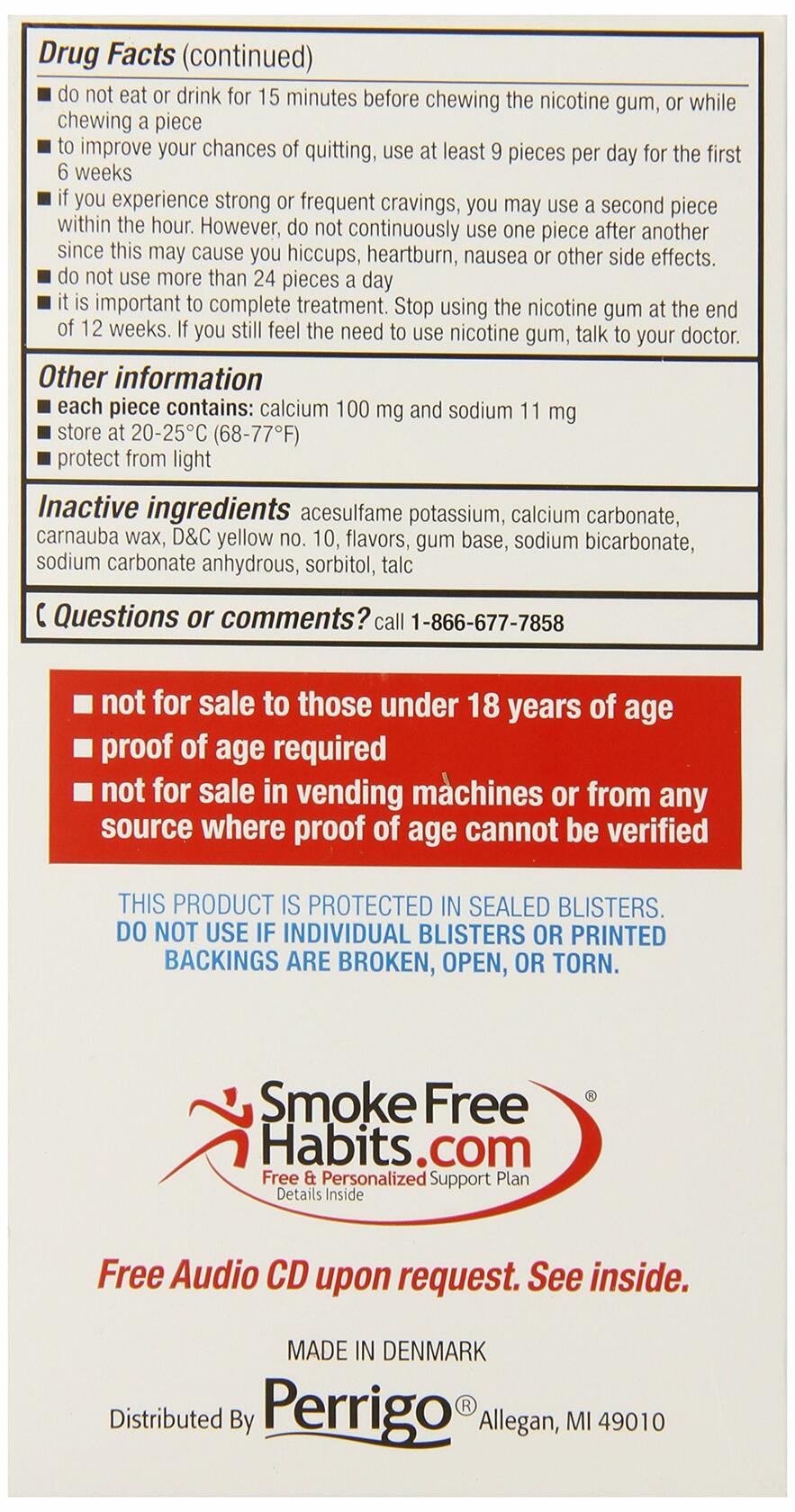 BestBy01/26 GoodSense Nicotine Polacrilex Gum 4mg Mint Flavor 110 Pieces