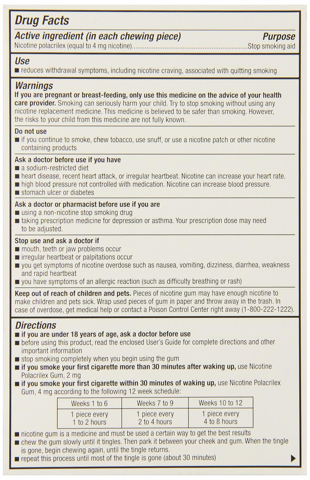 BestBy01/26 GoodSense Nicotine Polacrilex Gum 4mg Mint Flavor 110 Pieces