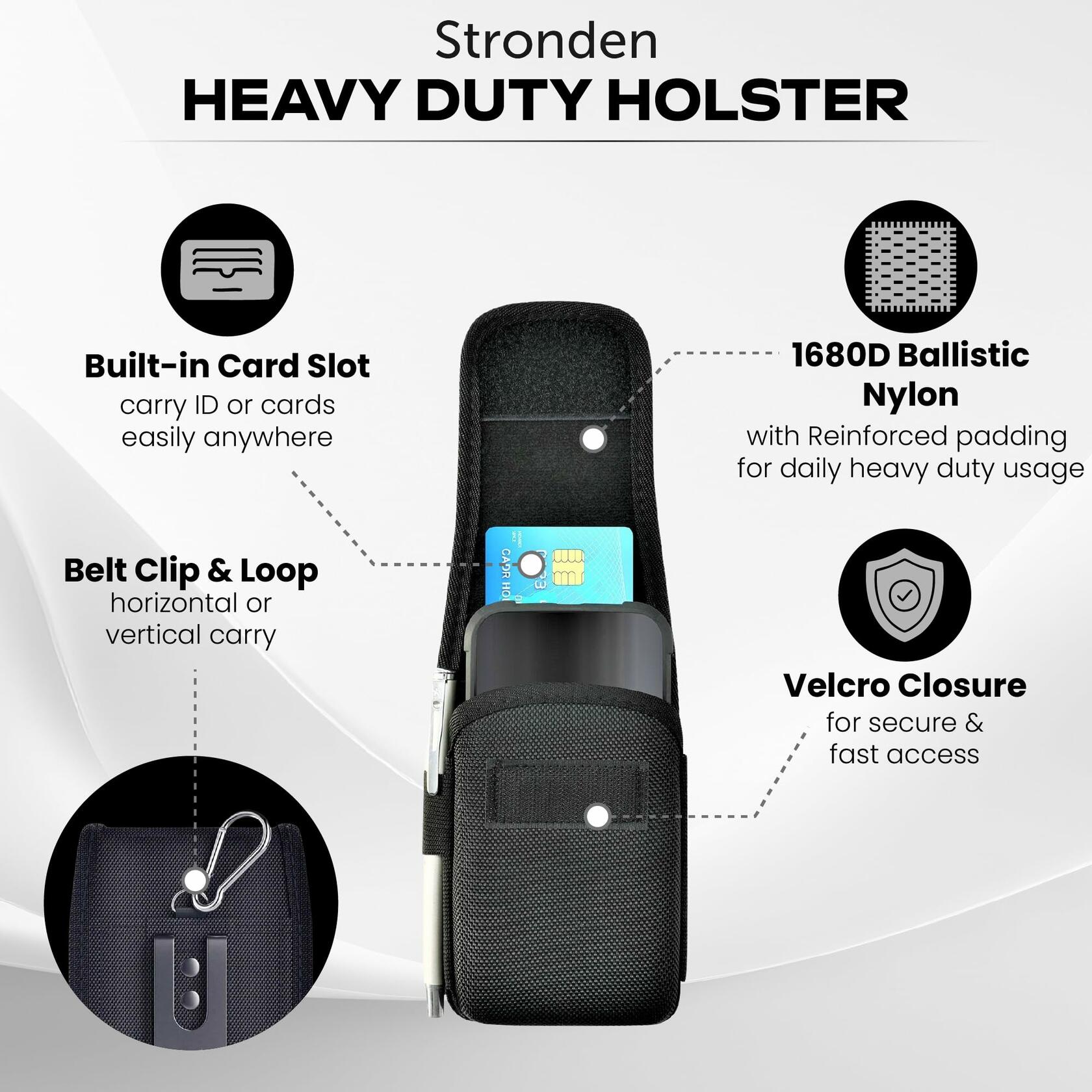 Stronden Heavy Duty Holster for iPhone SE 11 Pro XS X 8 Belt Case Small
