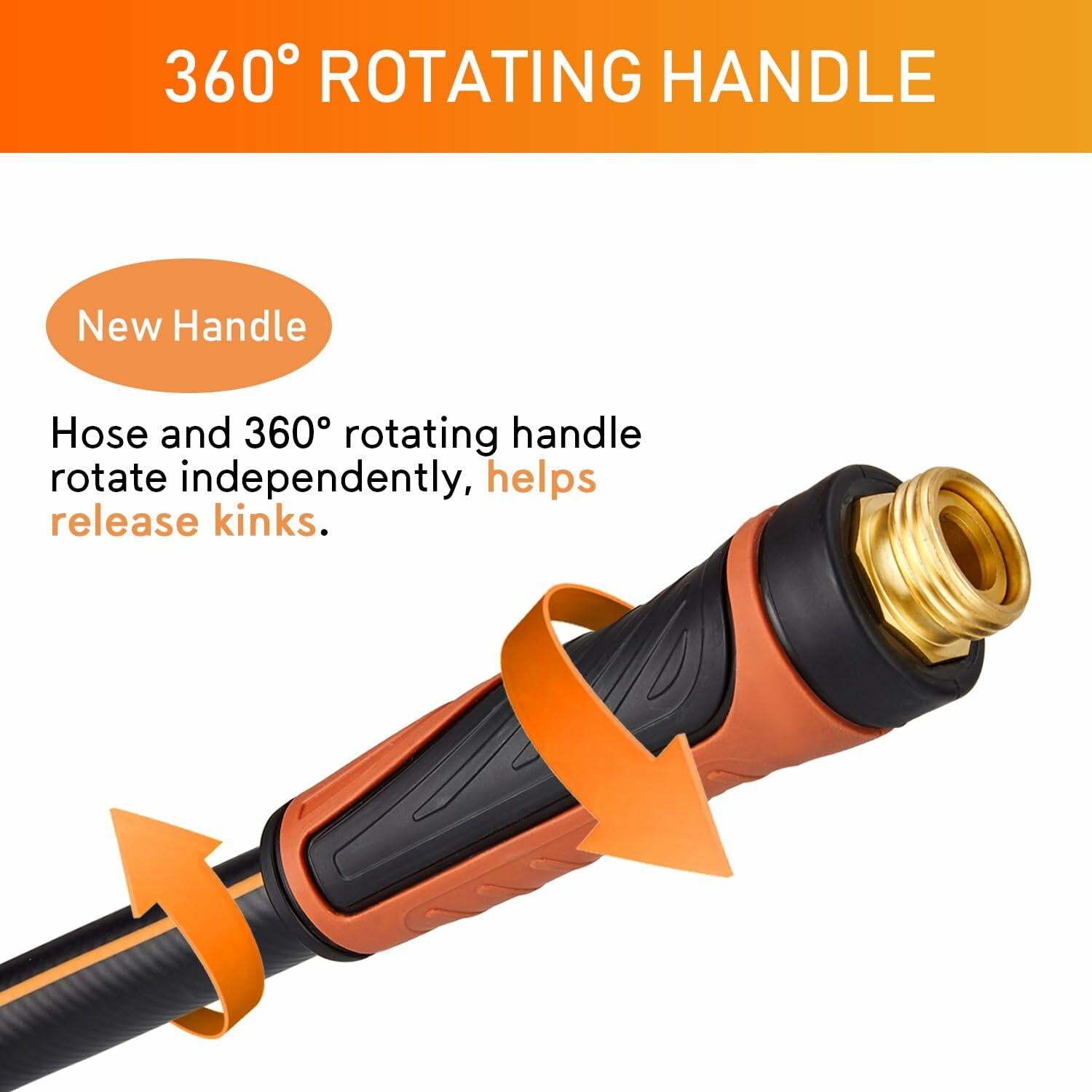 DayisTools Hybrid Garden Hose 50FT Flexible Water Hose Brass Fittings