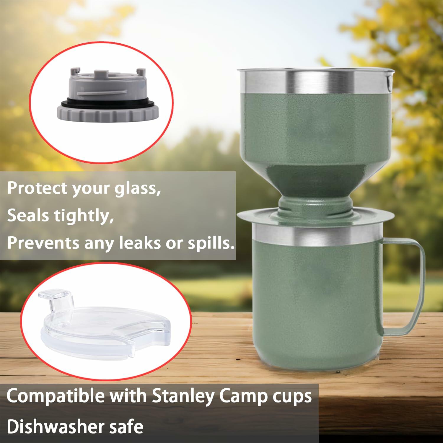 Generic Stanley Camp Mug Lid Gasket Rubber Seal Replacement 8pcs Black White