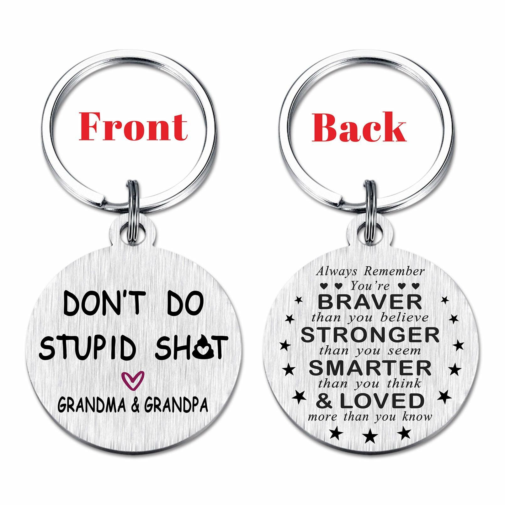 Viayen Teen Boys Valentines Day Gifts Keychain Love Grandpa and Grandma