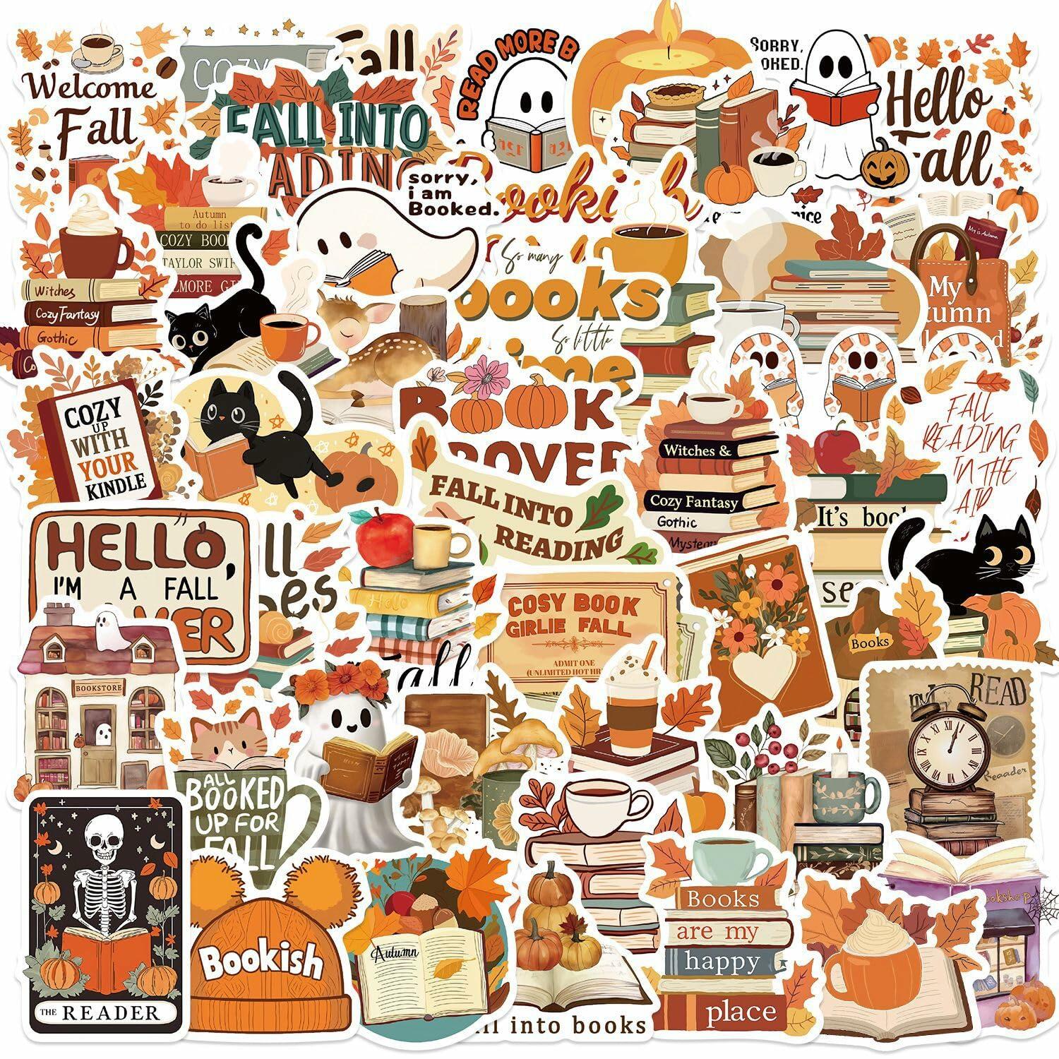 ZoiyTop 200pcs Halloween Vinyl Waterproof Cartoon Book Stickers Decals