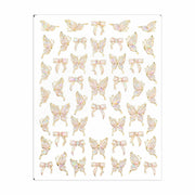 Prasacco Butterfly Nail Stickers 5D Embossed Gold Shell Nail Art Decals