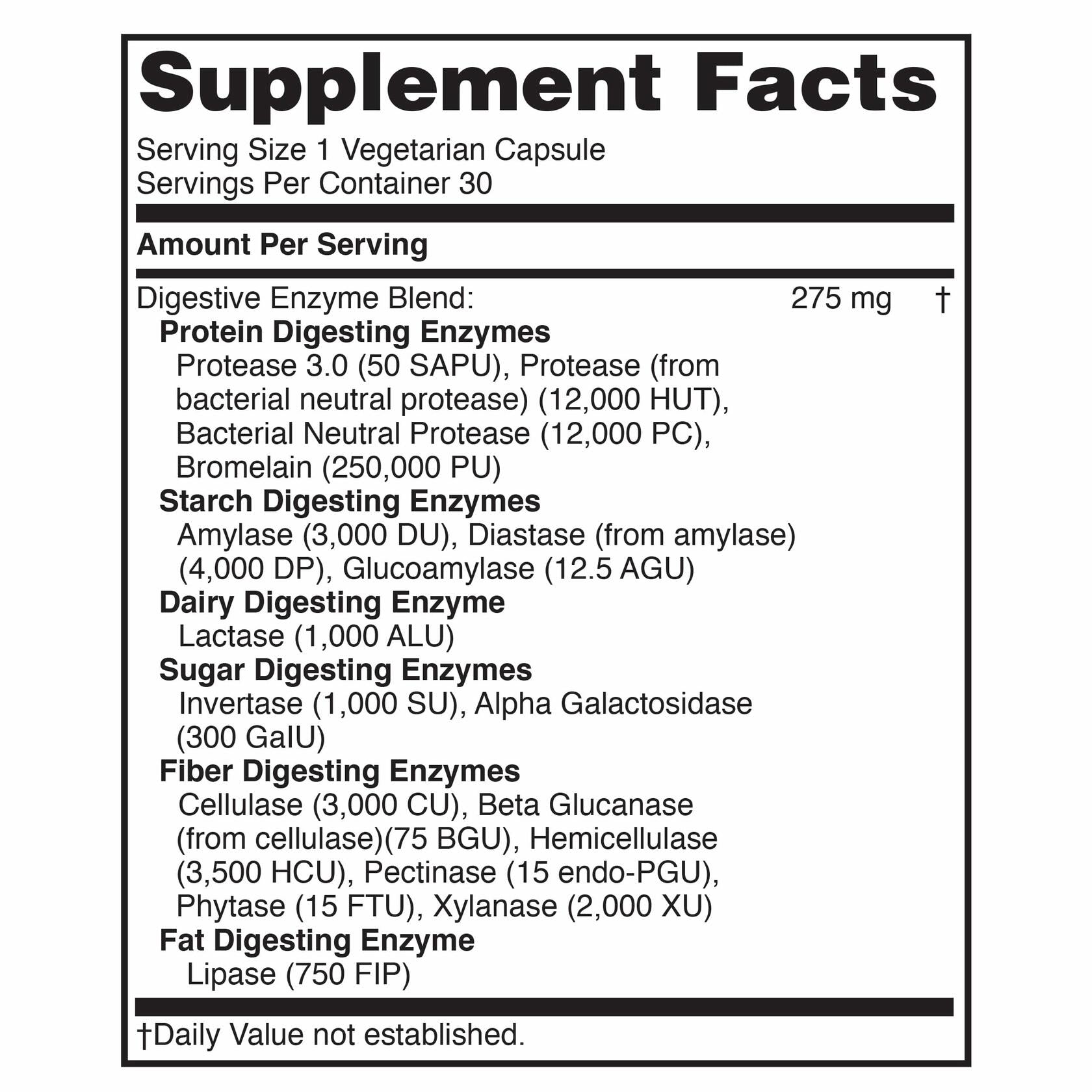 BestBy01/25 Peptiva Daily Digestive Enzymes Full-Spectrum Digestive Health