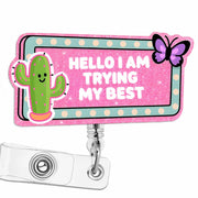 Hitluste Funny Nurse Badge Reel Retractable Clip Acrylic Medical Badge Holder