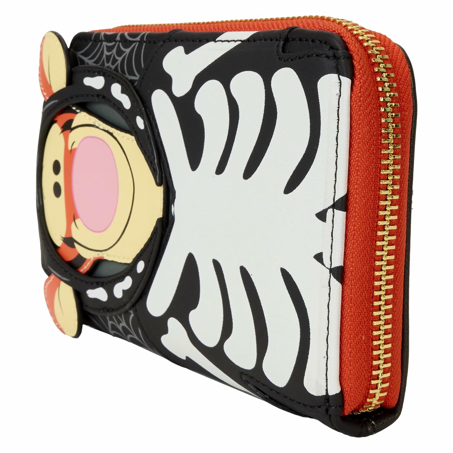 Loungefly Winnie The Pooh Skeleton Tigger Zip Wallet Black/Orange ONE SIZE