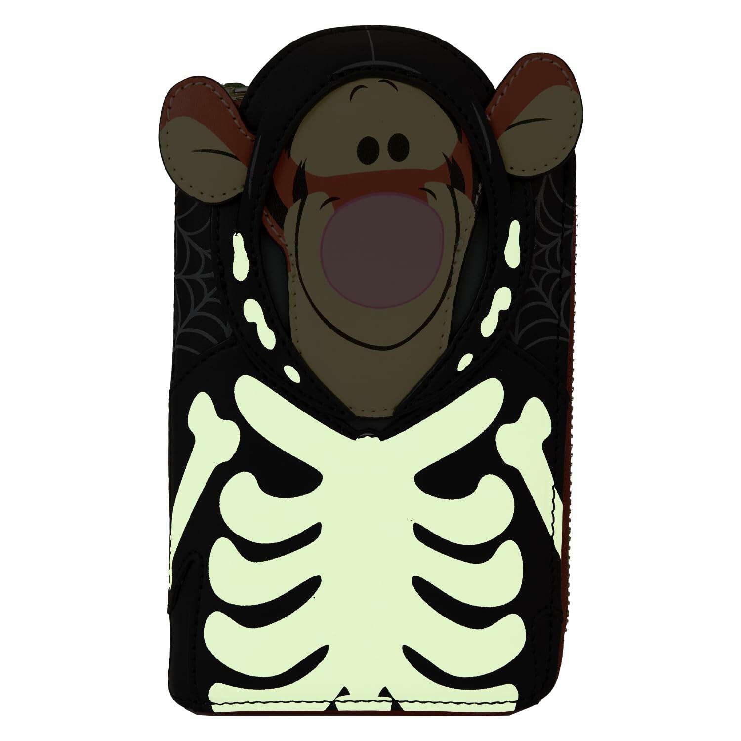Loungefly Winnie The Pooh Skeleton Tigger Zip Wallet Black/Orange ONE SIZE