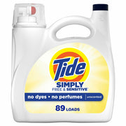 Tide Simply Liquid Laundry Detergent Free & Sensitive Scent 117 fl oz 89 Loads