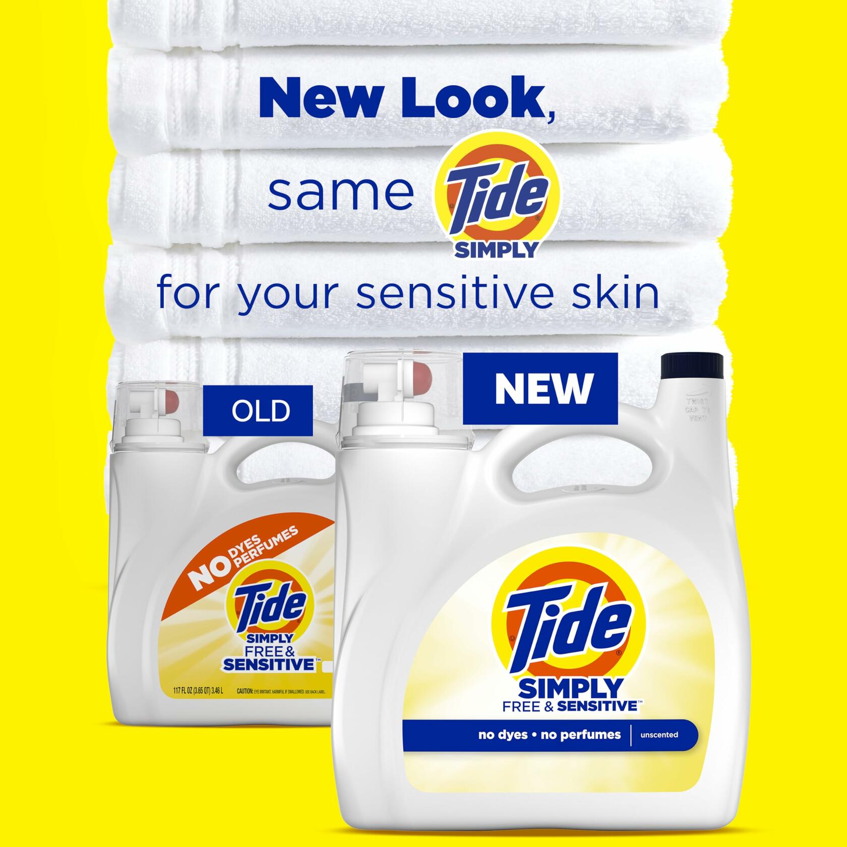 Tide Simply Liquid Laundry Detergent Free & Sensitive Scent 117 fl oz 89 Loads