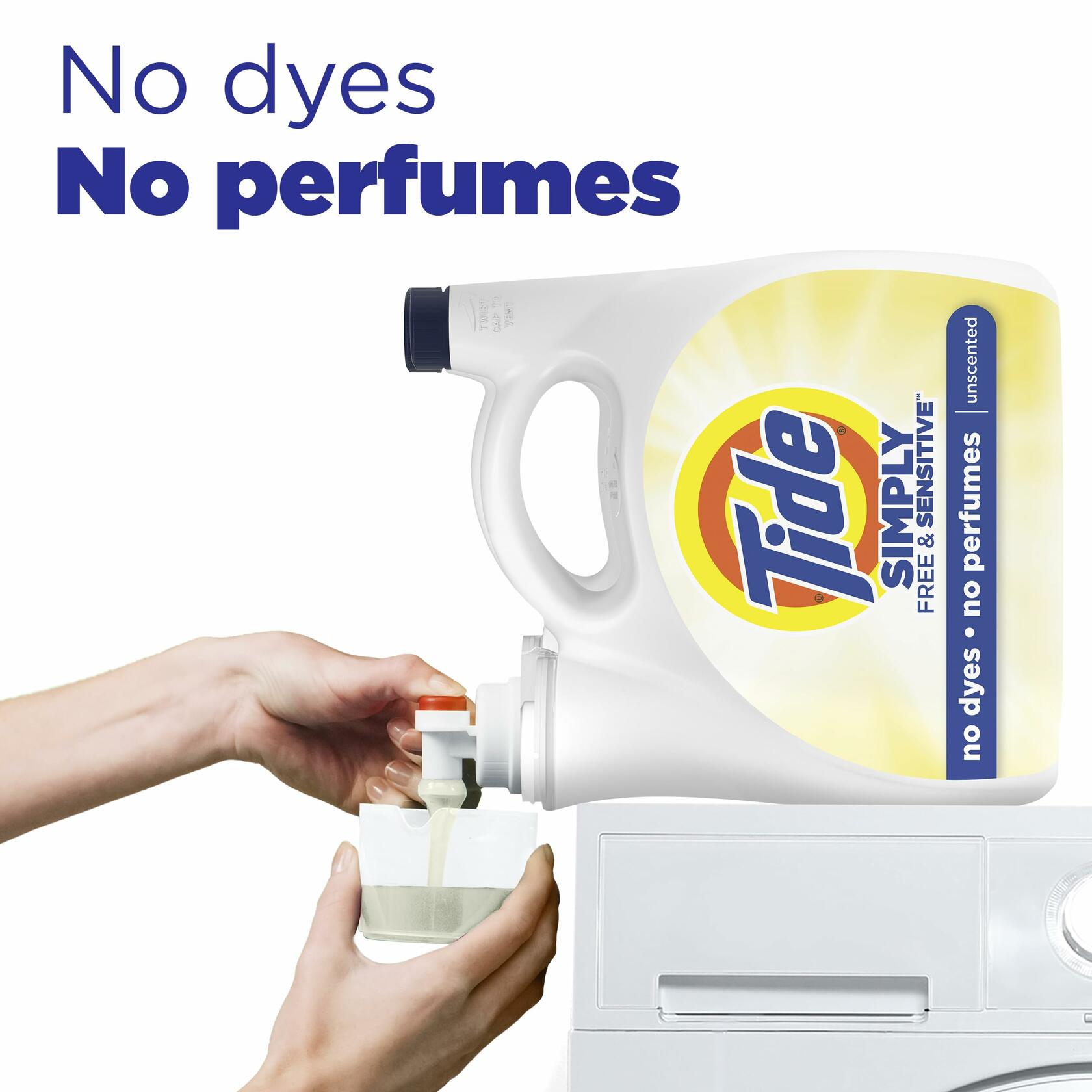 Tide Simply Liquid Laundry Detergent Free & Sensitive Scent 117 fl oz 89 Loads
