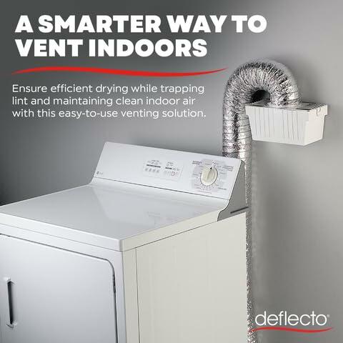 Deflecto Dryer Lint Trap Kit with Supurr-Flex Flexible Metallic Duct Silver