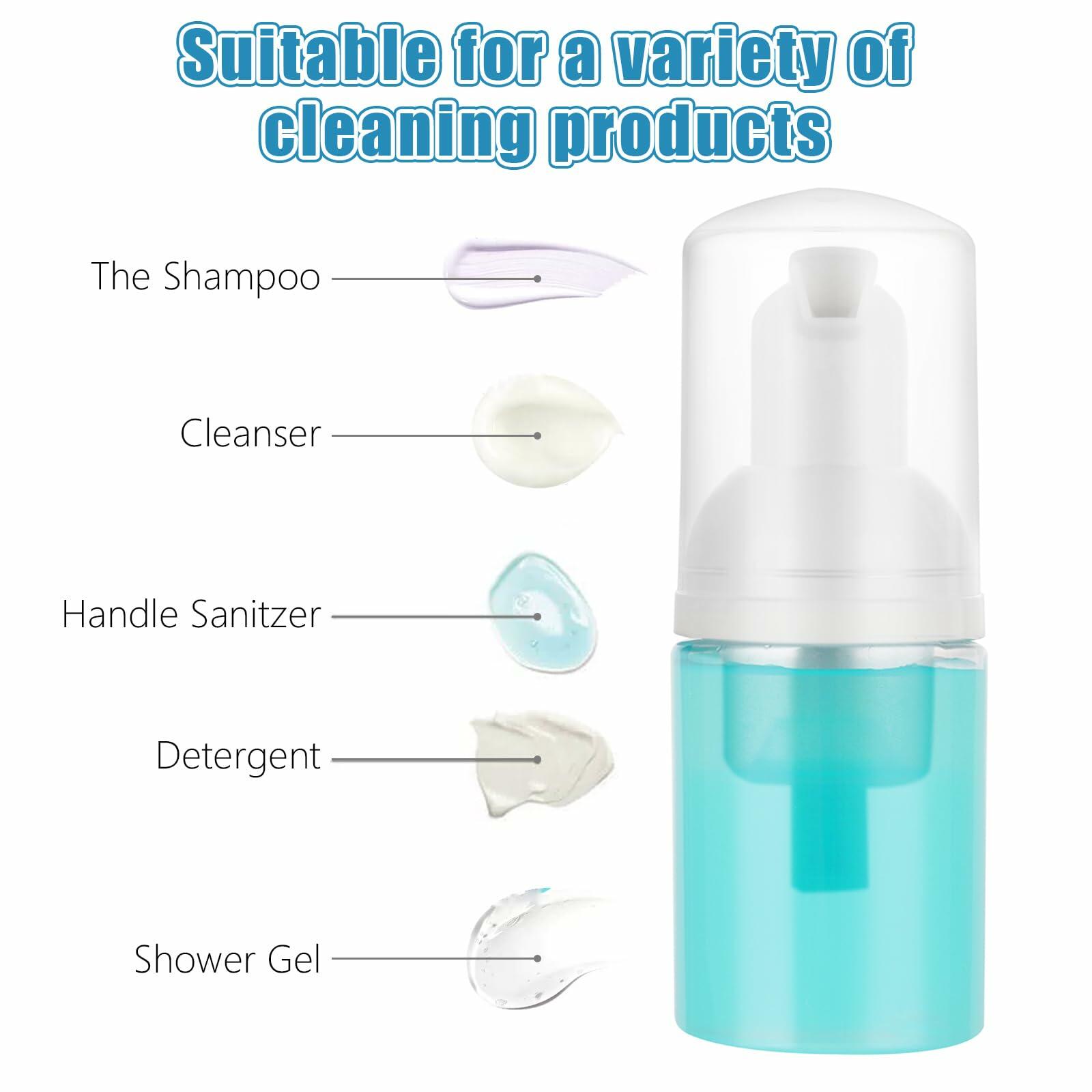 CYEAH 40 Pcs 1oz Clear Foam Pump Bottles Travel Size Plastic Dispenser