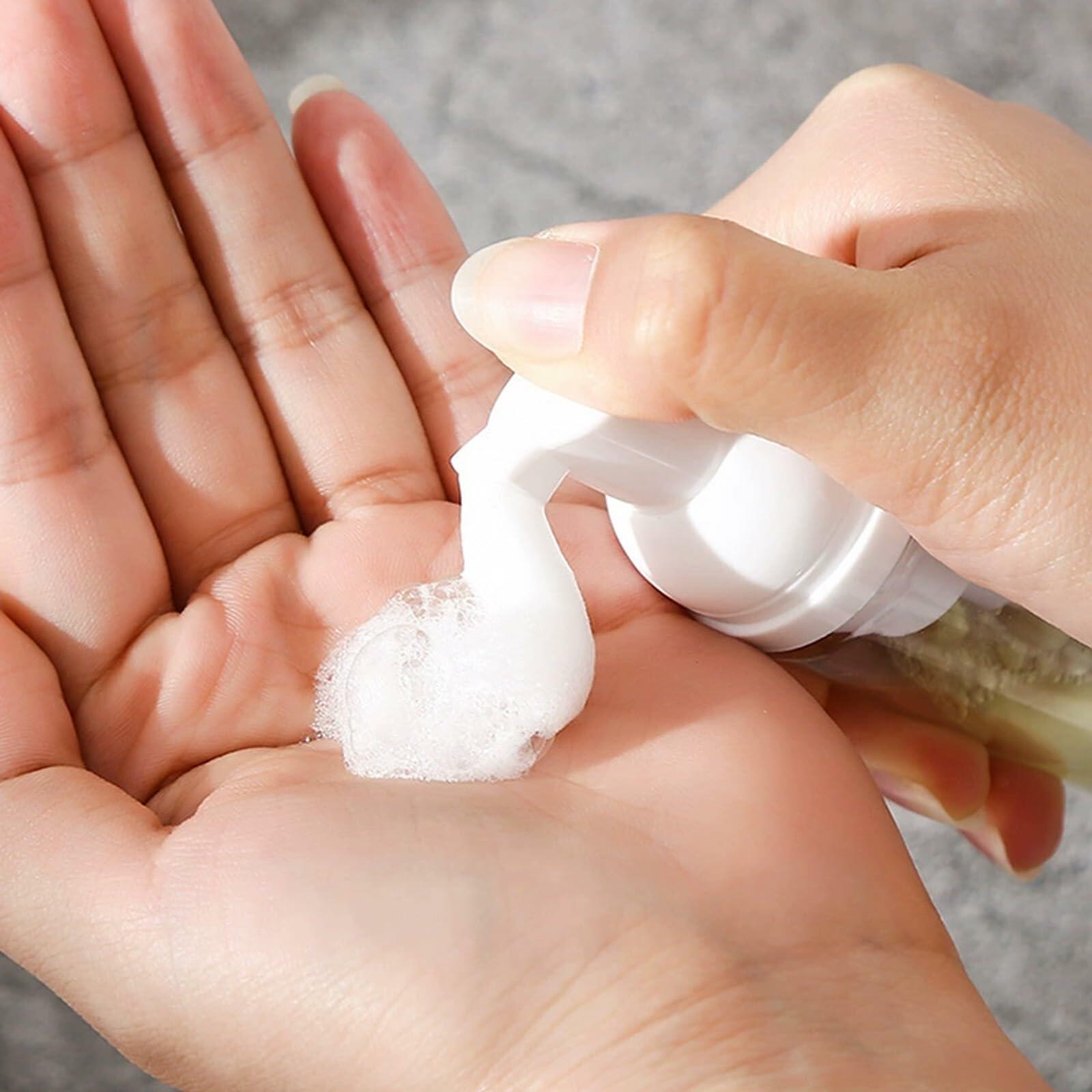 CYEAH 40 Pcs 1oz Clear Foam Pump Bottles Travel Size Plastic Dispenser