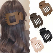 Generic 4-Pack Large Matte Non-Slip Claw Barrettes Hair Clips 4-Square