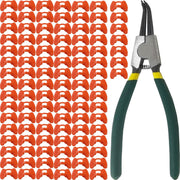 ROYHOO 101PCS Pinless Peepers with Pliers Chicken Poultry Eye Glasses Tool