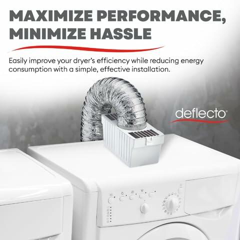 Deflecto Dryer Lint Trap Kit with Supurr-Flex Flexible Metallic Duct Silver