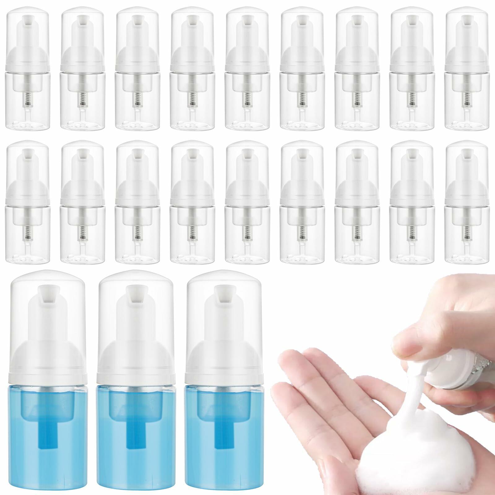 CYEAH 40 Pcs 1oz Clear Foam Pump Bottles Travel Size Plastic Dispenser