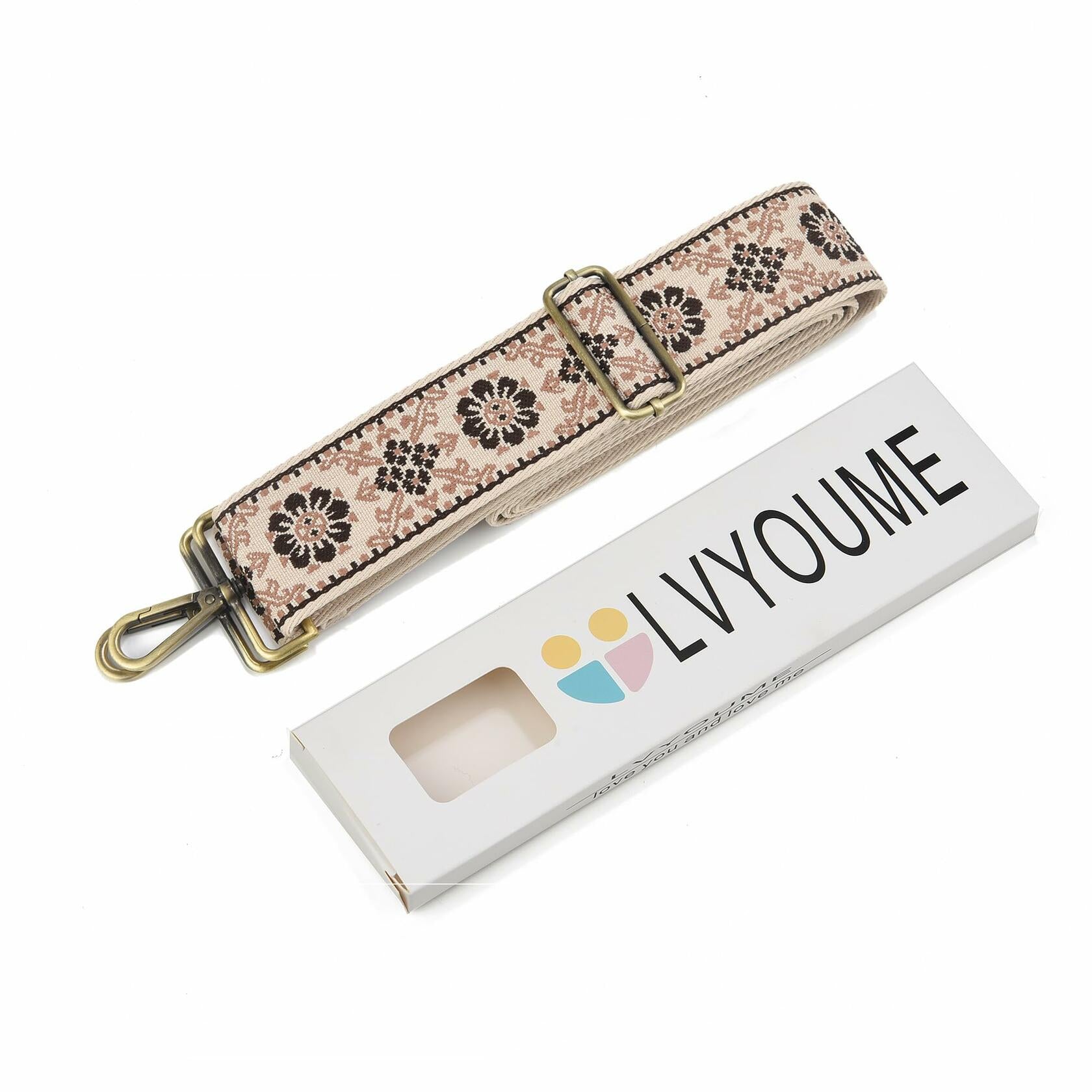 LVYOUME Purse Strap Silver Hardware 2" Wide Adjustable Extra Long Crossbody