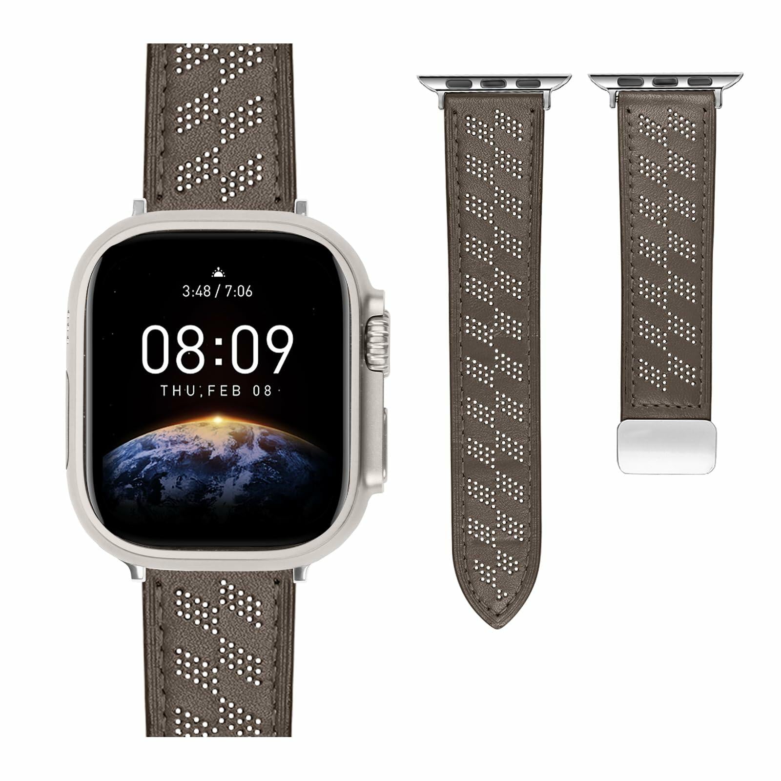 Limque Magnetic Genuine Leather Watch Band for Apple Watch 38-49mm Unisex