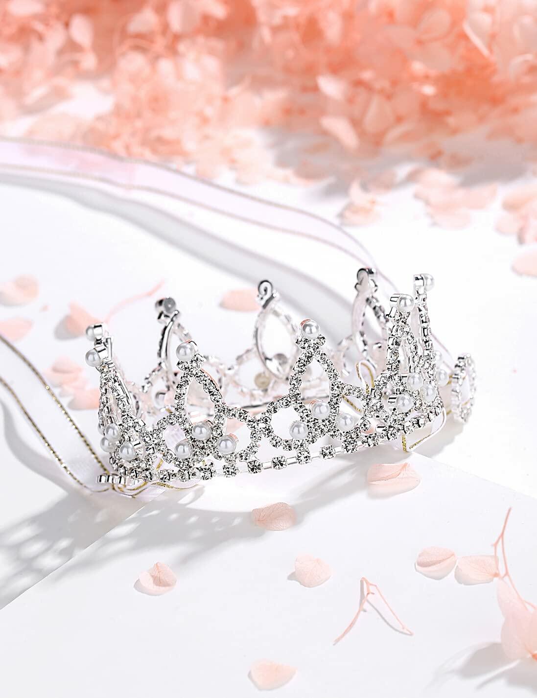 Lovelyshop Pet Majestic Dog Cat Costume Velvet Cloak Silver Pearl Crown Size S